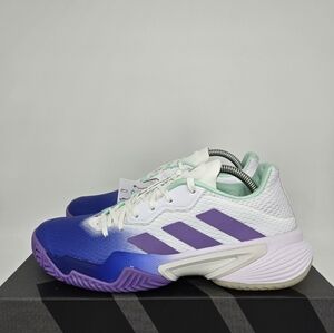 New adidas Barricade Tennis Shoes 'White Lucid Blue' Women's Size 6